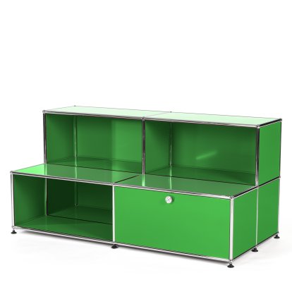 USM Haller Kids Sideboard M with stairs, USM green