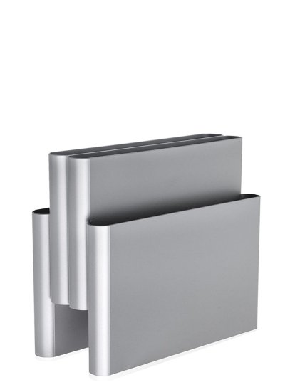 Magazine Rack, Opaque, Silver