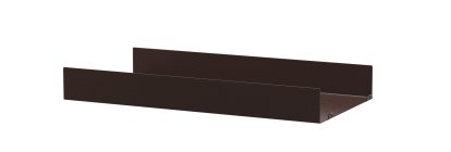 String System Metal Shelf, 58 x 30 cm, Edge deep, Dark brown