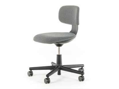 Rookie, Deep black, Sierra grey / nero, Soft castors for hard floor surfaces