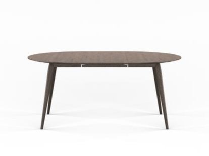 PLAYdinner Round, Smoked oak, L 120-170 cm, Smoked oak