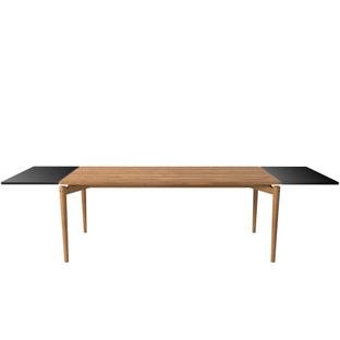 PUREdinner Table, 190 x 85 cm, Oiled oak, With 2 black MDF extension boards (L 190-290 cm)