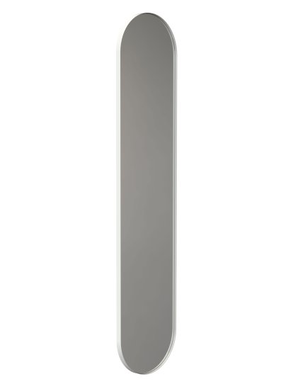 Unu Mirror oval, H 180 x W 40 cm, White matt