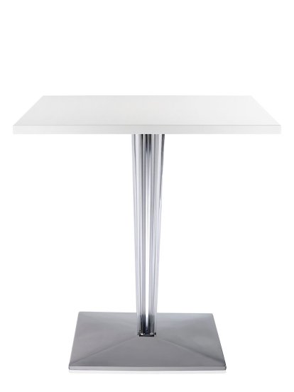 TopTop Dining Table Small, Rectangular H 72 x W 70 x L 70 cm, varnished polyester, Shining white