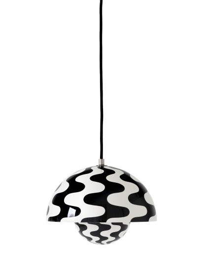 Flowerpot VP1 Pendant Lamp, Black/white