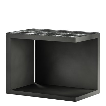 Ambito Coffee Table, Obsidian, Portoro silver marble