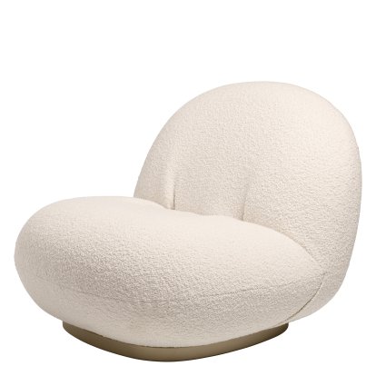 Pacha Lounge Chair, Karakorum, Pearl Gold, Fixed