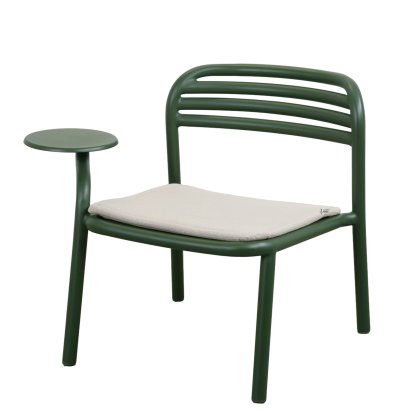 Bliss Lounge Chair with Side Table, Dark green, Sand