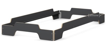 Rolf Heide Stacking Bed, 100 x 200, Anthracite CPL, edges ioled and waxed, Without slatted frame