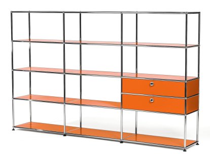 USM Haller Living Room Shelf XL Type 2, Pure orange RAL 2004