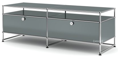 USM Haller TV-Board L, Mid grey RAL 7005