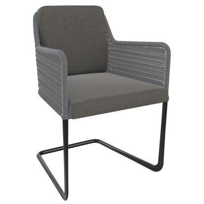 D43, Wickerwork II - smoky grey, Fabric cavalry cloth - silver grey, Black