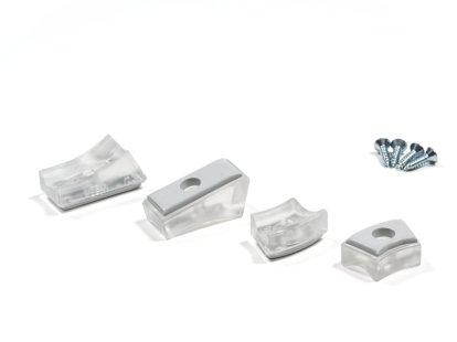 Glides for Thonet Cantilever Chairs (Set of 4), Transparent (Teflon), Without felt