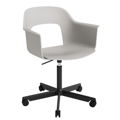 Layout 241 Swivel Armchair, Sky grey, Black powder coated aluminium