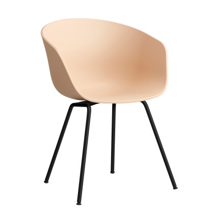 About A Chair AAC 26 Armchair, Pale peach 2.0, Steel black powder-coated