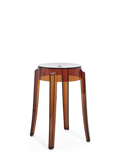 Charles Ghost, Base 39 x Seat 26,5 x Height 46, Transparent, Amber