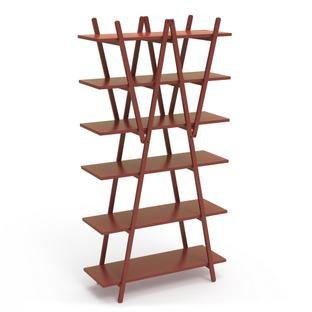 Nuvola Rossa Shelf, Beech, red lacquered