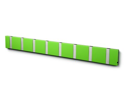 Knax, 8 hooks, Aluminium, MDF lime lacquered