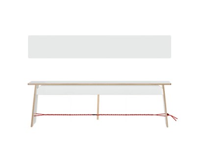 Langer Max, 43 x 140 x 30 cm, FU white, Black and red