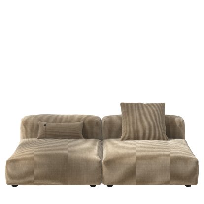 Vetsak Sofa Set 1, L, Cord velours - Sand, With cushions