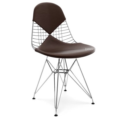 Seat Cushion for Wire Chair (DKR/DKW/DKX/DKL/LKR), Seat and backrest cushion (Bikini), Leather (Standard), Marron