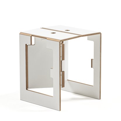 Falter Folding Stool, Snow white