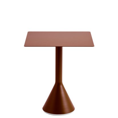 Palissade Cone Table, L 65 x W 65 x H 74, Iron red