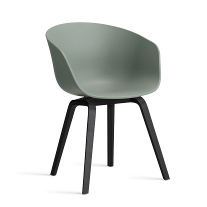 About A Chair AAC 22, Fall green 2.0, Black lacquered oak