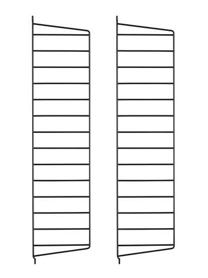 String System Wall Panel, Set of 2, 75 x 20 cm, Black