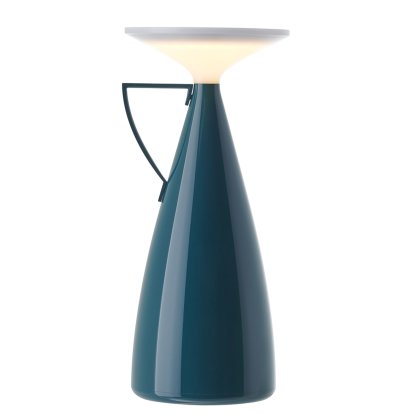 Camomille Portable Lamp, Lacquered, Petrol