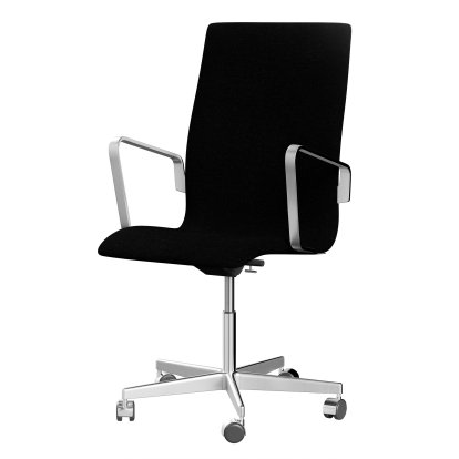 Oxford Office Swivel Chair, With armrests, Middle-high back, Wheeled based, Hallingdal 65, 180 - Charcoal