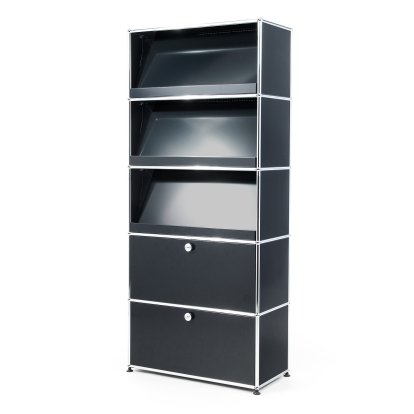 Details USM Haller USM Haller Storage Unit with 3 Angled Shelves USM Haller Storage Unit with 3 Angled Shelves