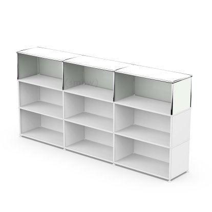 USM Haller Extension Kit Vertical 3, Light grey RAL 7035, 35 cm