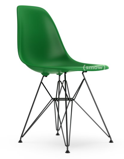 Eames Plastic Side Chair RE DSR, Green non-RE, Without upholstery, Without upholstery, Standard version - 43 cm, Coated basic dark