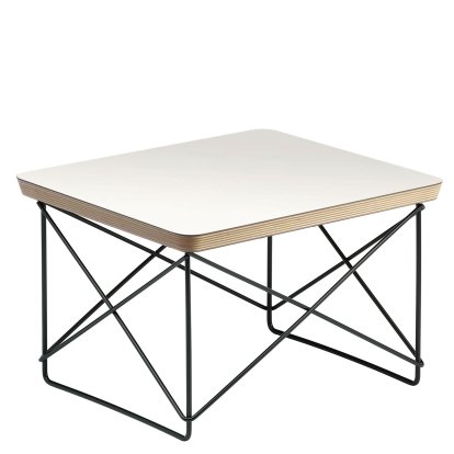 LTR Occasional Table, HPL, white, Powder-coated basic dark