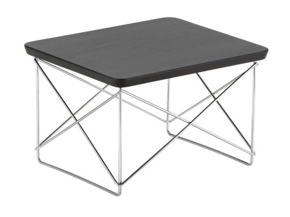 LTR Occasional Table, Dark stained solid oak, Polished chrome