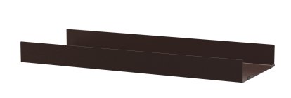 String System Metal Shelf, 78 x 30 cm, Edge deep, Dark brown