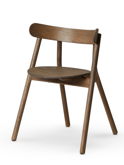 Oaki Dining Chair, Smoked oak, Without seat pad