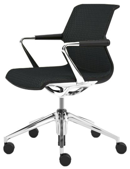 Unix Chair with Five Star Base, Diamond Mesh asphalt, Basic dark
