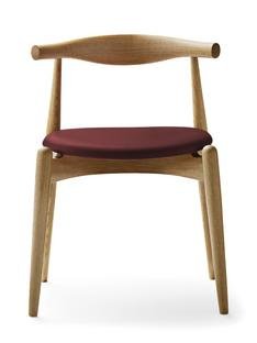 CH20 Elbow Chair, Oiled oak, Leather burgundy