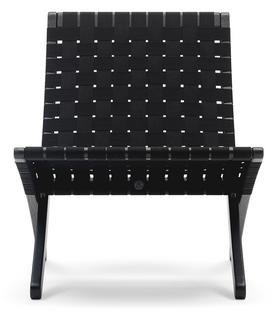 MG501 Cuba Chair, Black lacquered oak, Black belts