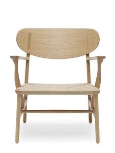 CH22 Lounge Chair, Oiled oak, natural paper yarn
