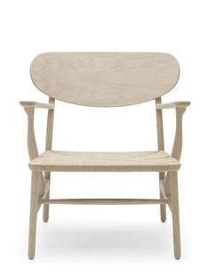 CH22 Lounge Chair, Soaped oak, natural paper yarn