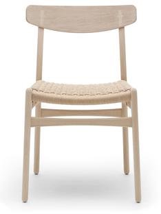 CH23 Dining Chair, Soaped oak, Nature mesh