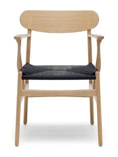CH26 Dining Chair, Soaped oak, Black