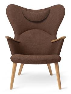 CH78 Mama Bear Chair, Passion - earth, Oiled oak, With neck pillow