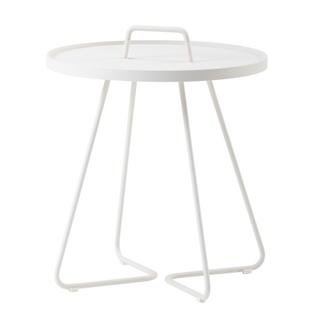 On-the-move Side Table, Large - H 60 cm x Ø 52 cm, White