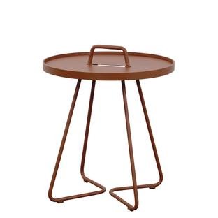 On-the-move Side Table, Small - H 54 cm x Ø 44 cm, Desert red