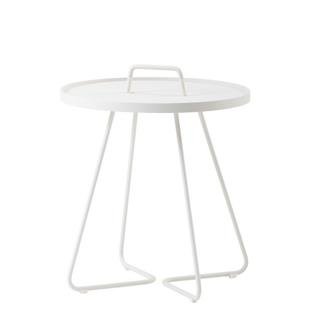 On-the-move Side Table, Small - H 54 cm x Ø 44 cm, White