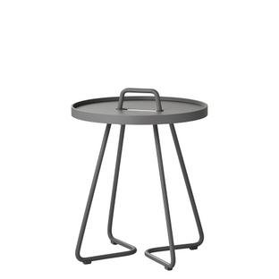 On-the-move Side Table, Mini - H 47 cm x Ø 37 cm, Light grey